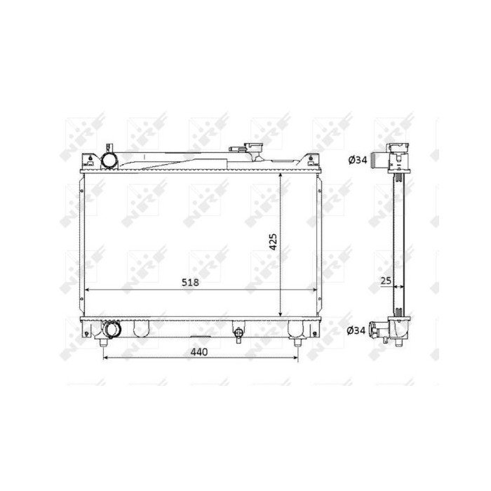 NRF Kühler, Motorkühlung 53882