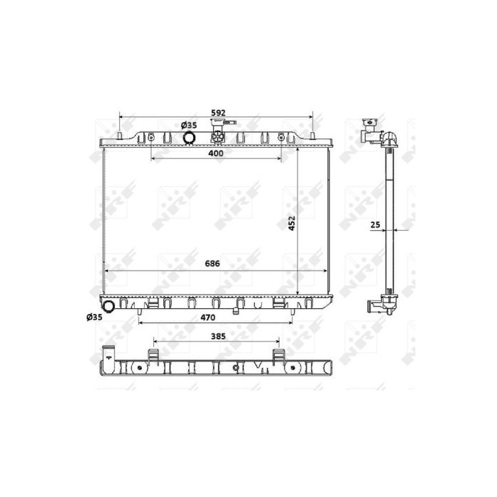 NRF Kühler, Motorkühlung 53911
