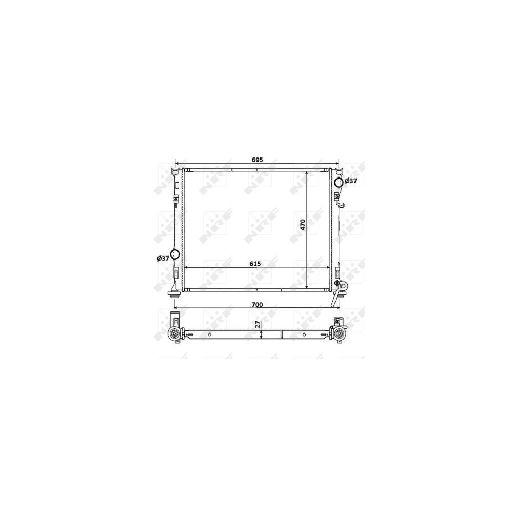 NRF Kühler, Motorkühlung 53928