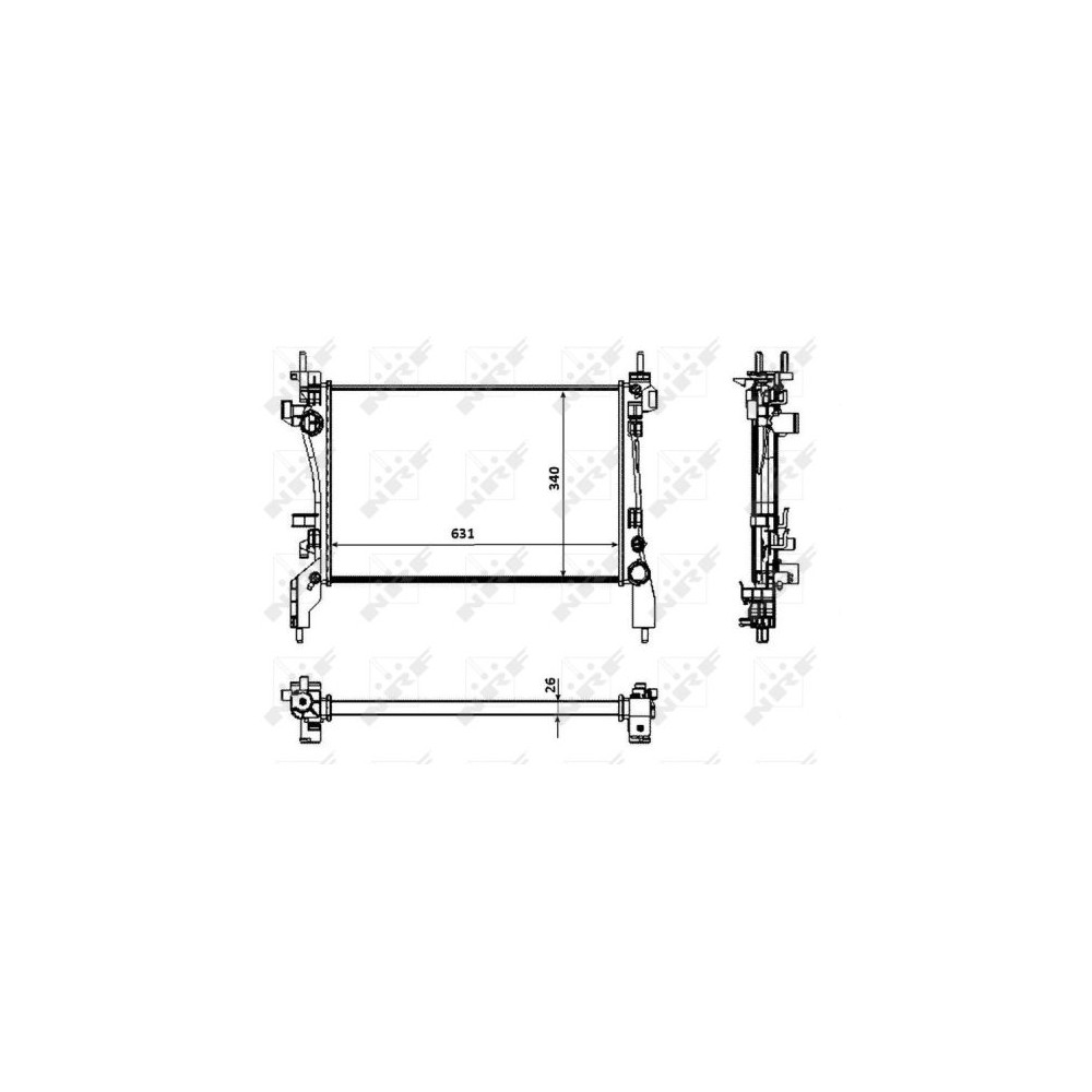 NRF Kühler, Motorkühlung 53934