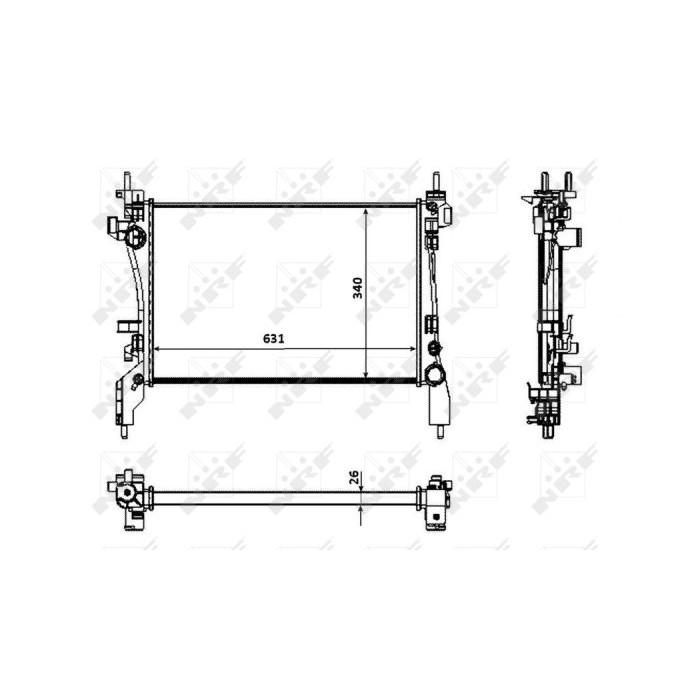 NRF Kühler, Motorkühlung 53934