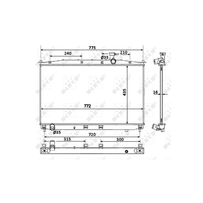 NRF Kühler, Motorkühlung 53942