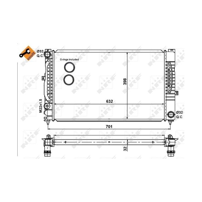 NRF EASY FIT Kühler, Motorkühlung 539504