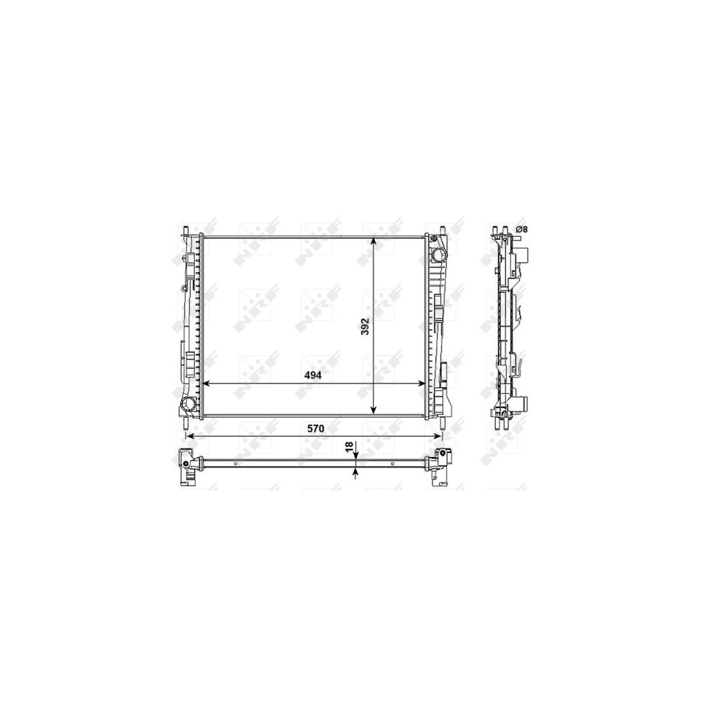 NRF Kühler, Motorkühlung 53991