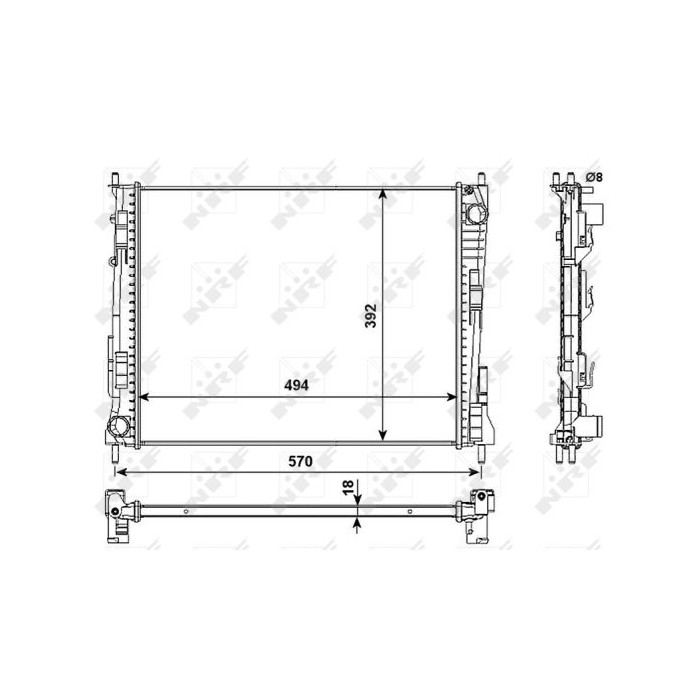 NRF Kühler, Motorkühlung 53991