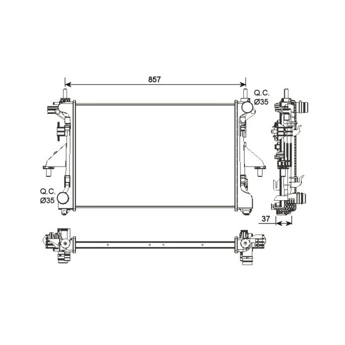 NRF Kühler, Motorkühlung 54202