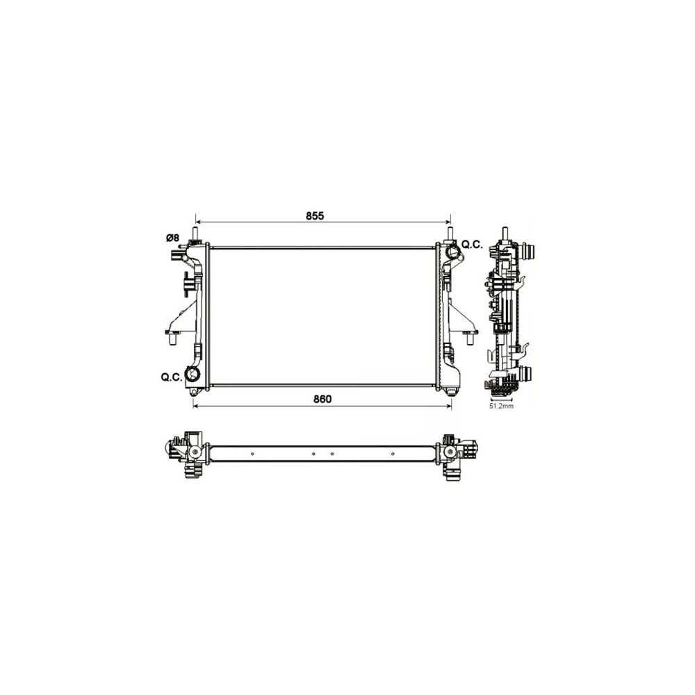 NRF Kühler, Motorkühlung 54204