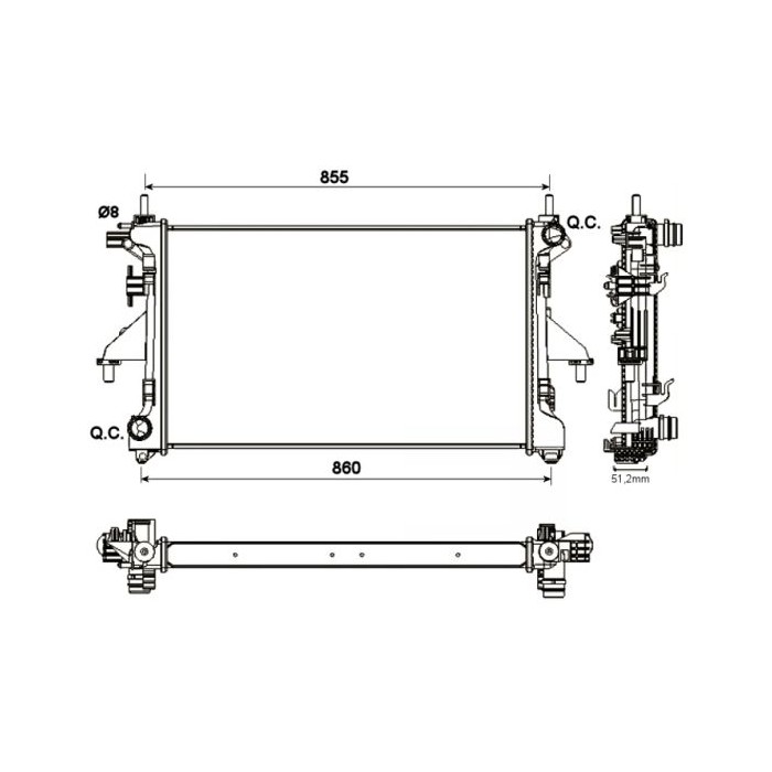 NRF Kühler, Motorkühlung 54204