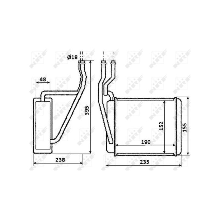 NRF Wärmetauscher, Innenraumheizung 54231