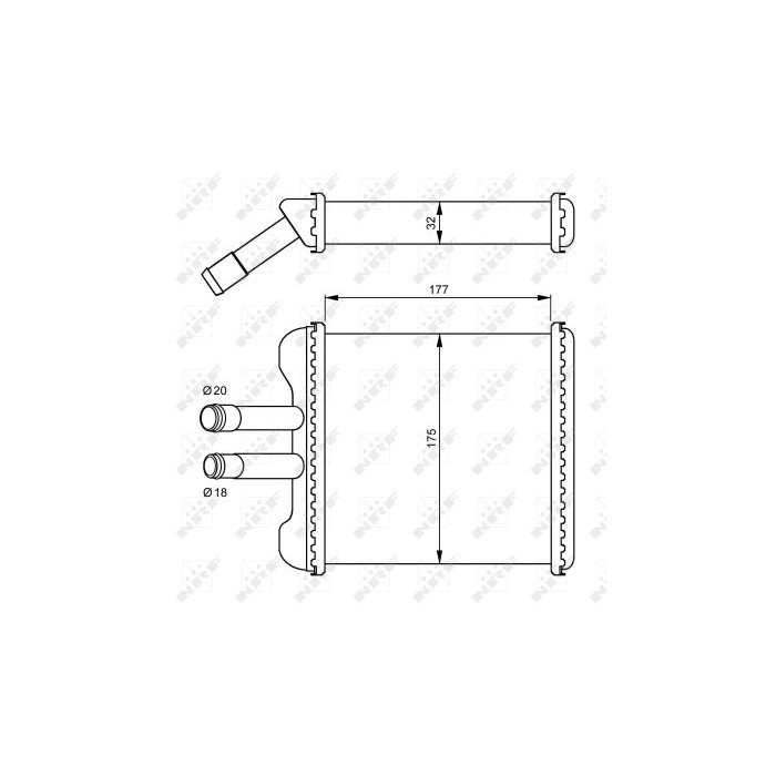 NRF Wärmetauscher, Innenraumheizung 54237