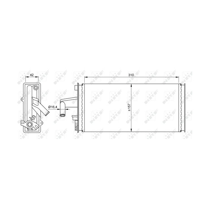 NRF Wärmetauscher, Innenraumheizung 54259