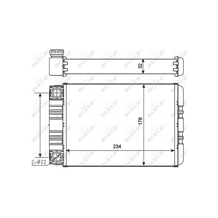 NRF Wärmetauscher, Innenraumheizung 54274