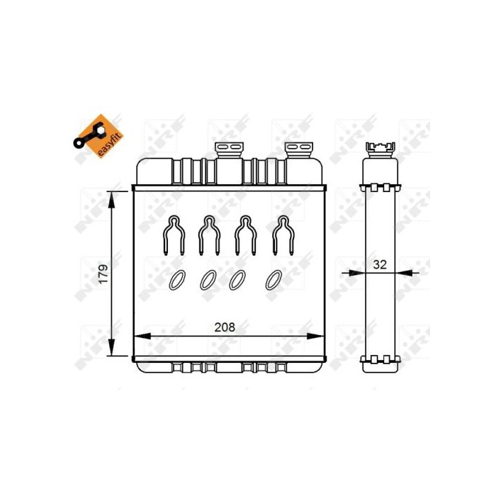 NRF EASY FIT Wärmetauscher, Innenraumheizung 54279