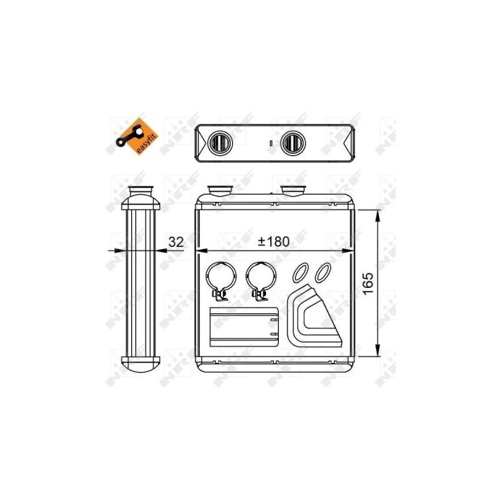 NRF EASY FIT Wärmetauscher, Innenraumheizung 54298
