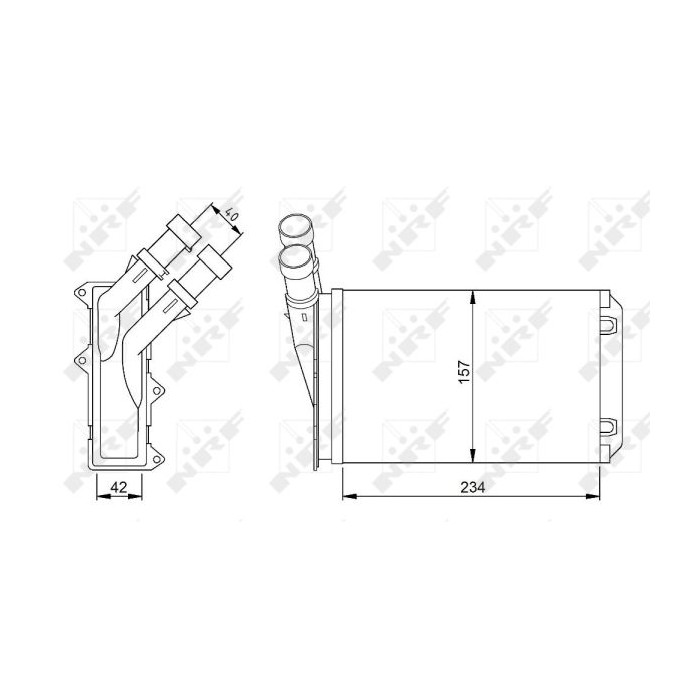 NRF Wärmetauscher, Innenraumheizung 54308