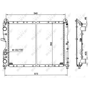 NRF Kühler, Motorkühlung 54501