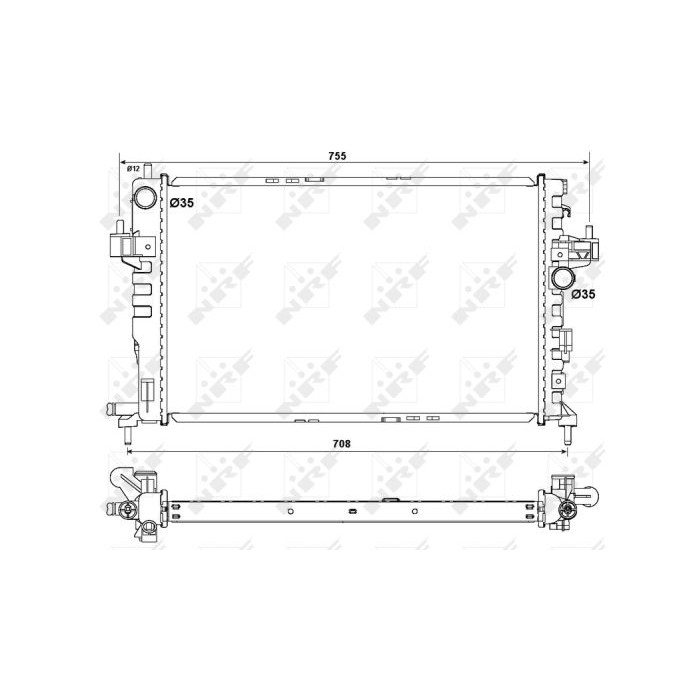 NRF EASY FIT Kühler, Motorkühlung 54753