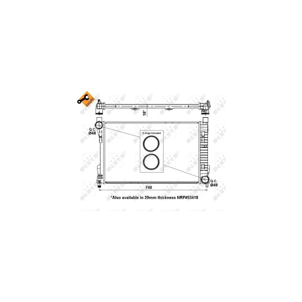 NRF EASY FIT Kühler, Motorkühlung 55310