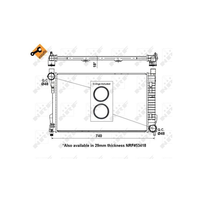 NRF EASY FIT Kühler, Motorkühlung 55310