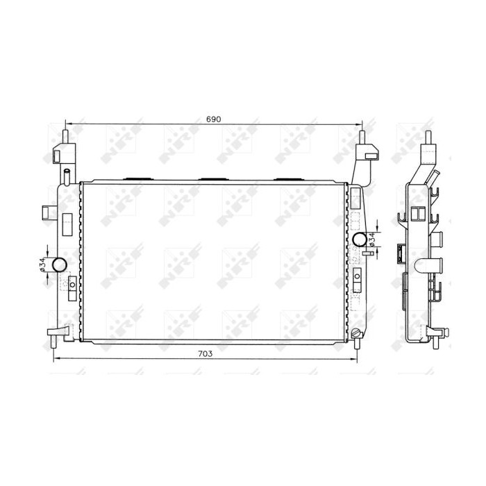 NRF EASY FIT Kühler, Motorkühlung 55317