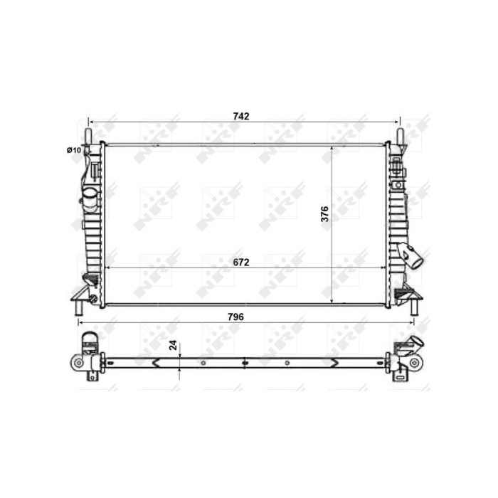 NRF EASY FIT Kühler, Motorkühlung 55327