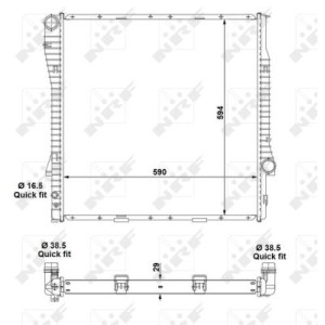 NRF Kühler, Motorkühlung 55329