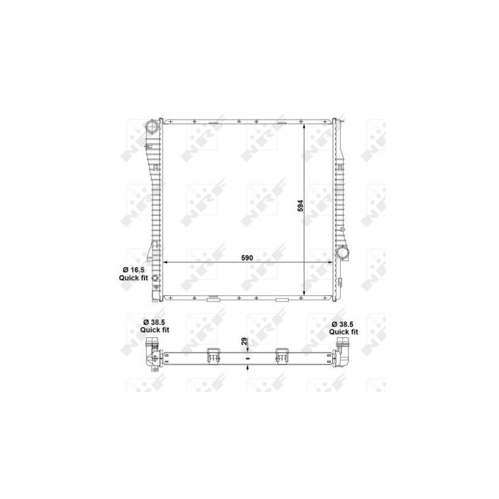 NRF Kühler, Motorkühlung 55329