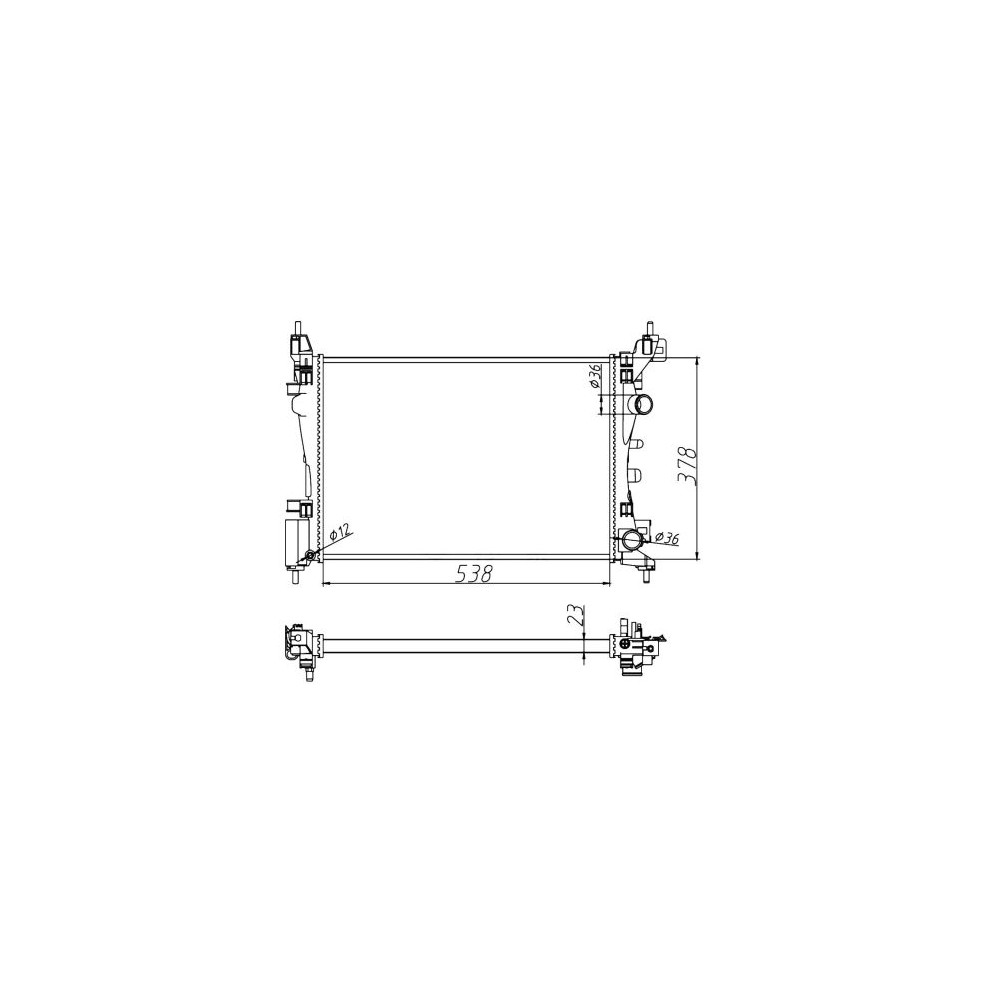 NRF Economy Class Kühler, Motorkühlung 55341A
