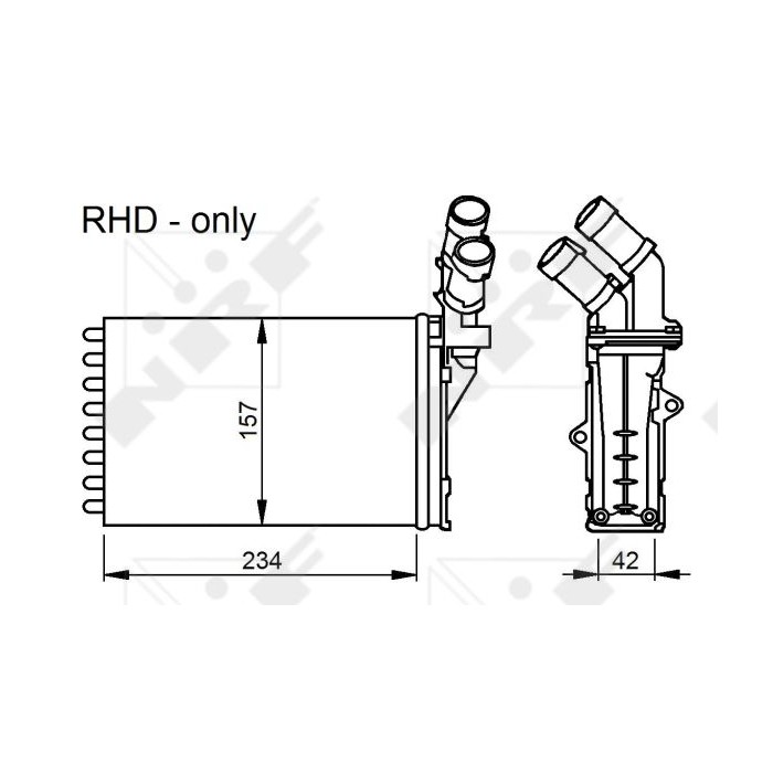 NRF Wärmetauscher, Innenraumheizung 58034