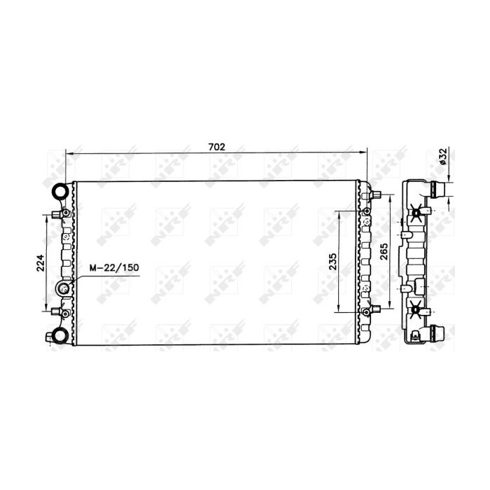NRF Kühler, Motorkühlung 58143