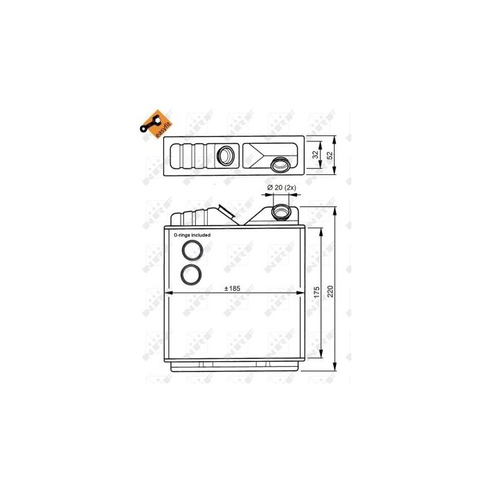 NRF EASY FIT Wärmetauscher, Innenraumheizung 58146