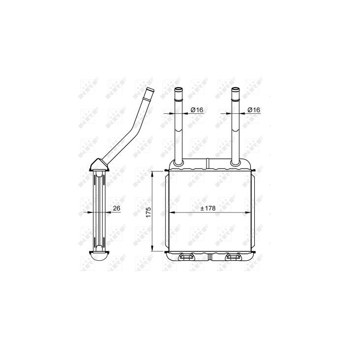 NRF Wärmetauscher, Innenraumheizung 58147