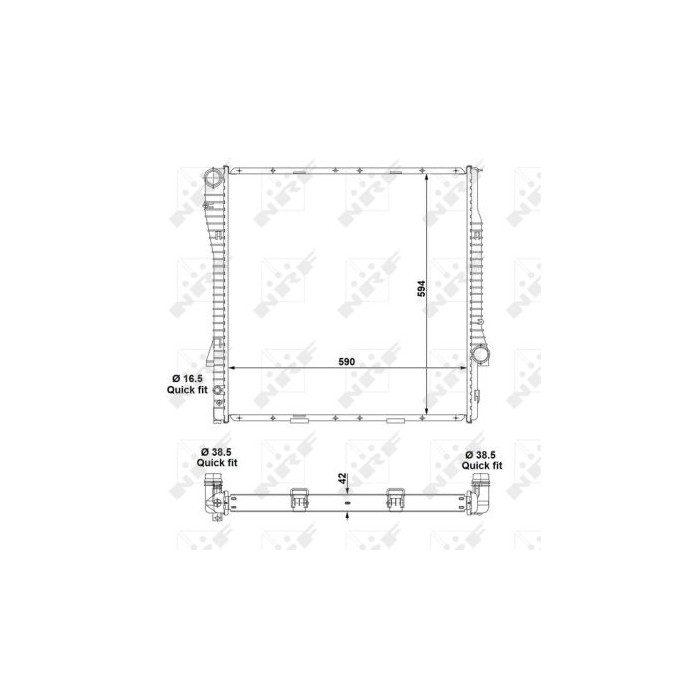 NRF Kühler, Motorkühlung 55328