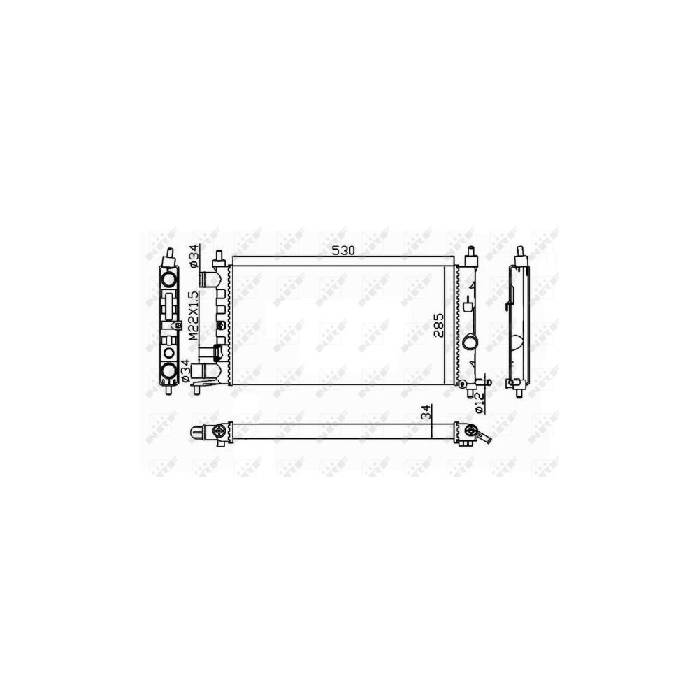 NRF Kühler, Motorkühlung 58155