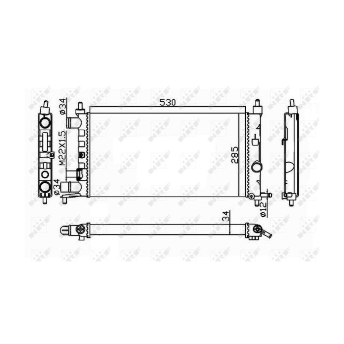 NRF Kühler, Motorkühlung 58155