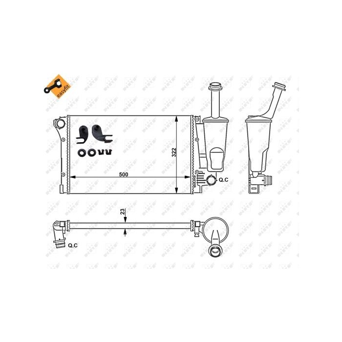 NRF EASY FIT Kühler, Motorkühlung 58170