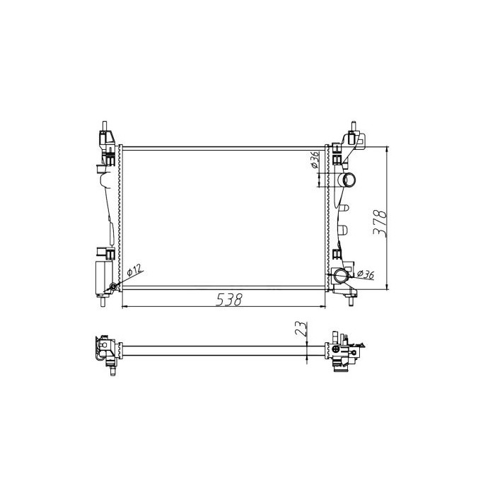 NRF Economy Class Kühler, Motorkühlung 55341A