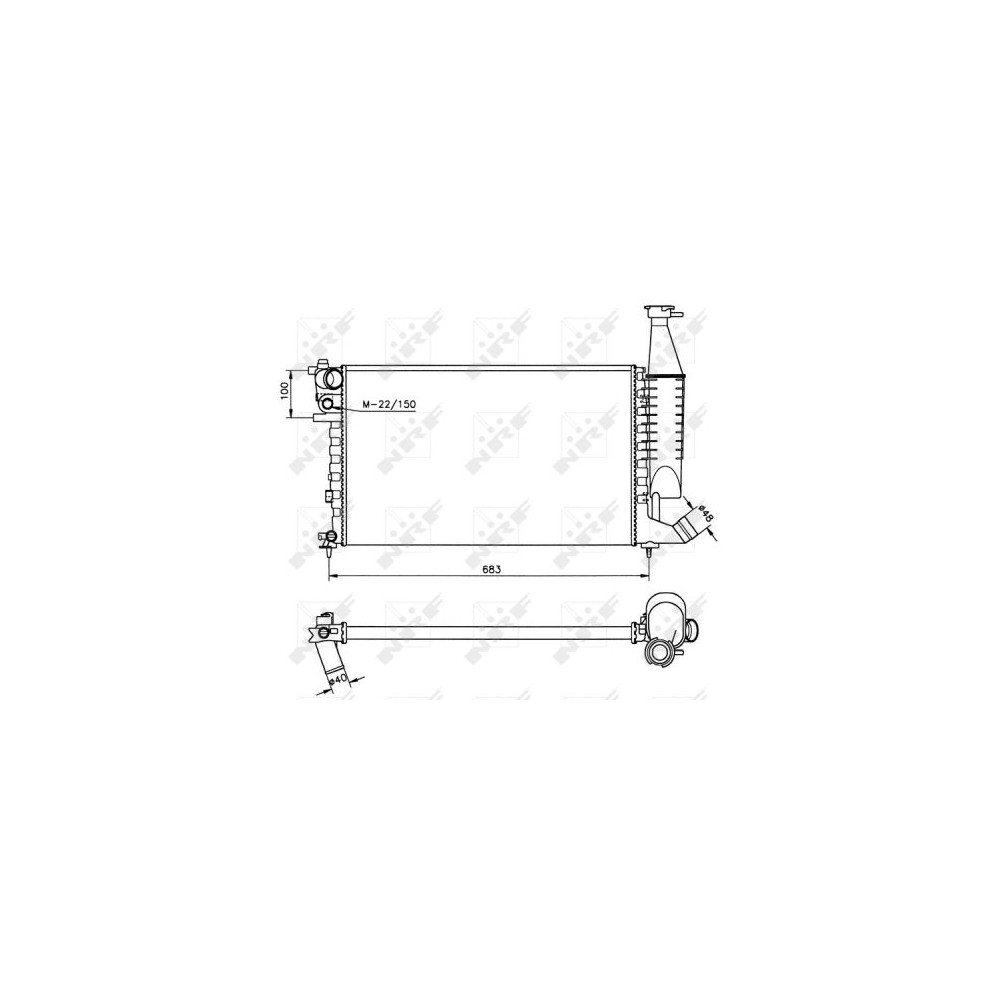 NRF Kühler, Motorkühlung 58174