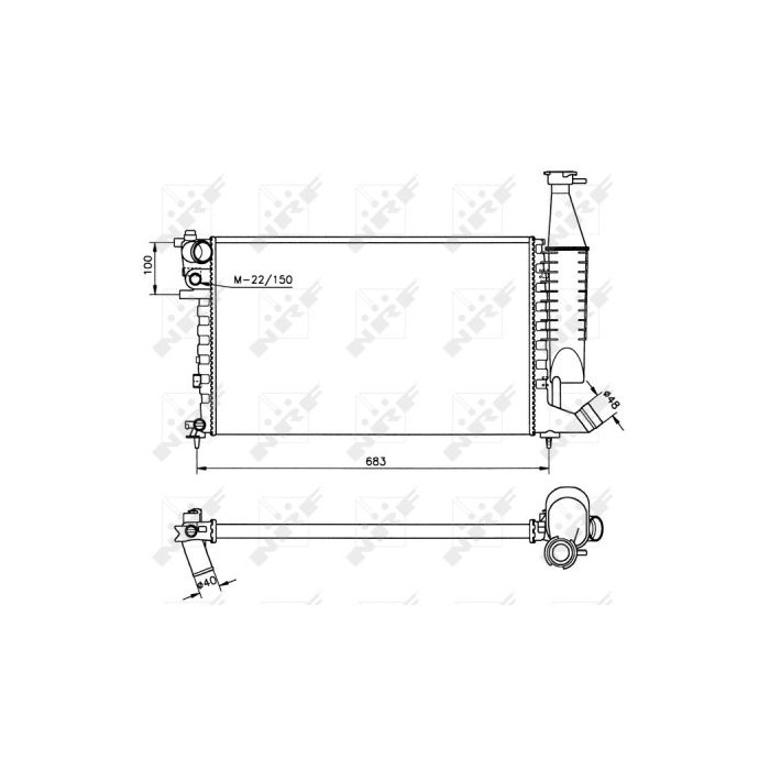 NRF Kühler, Motorkühlung 58174