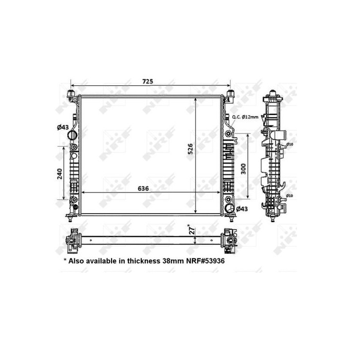 NRF EASY FIT Kühler, Motorkühlung 56074