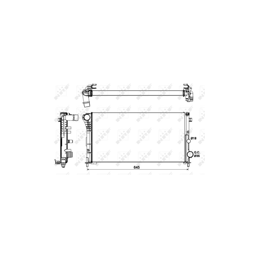 NRF Kühler, Motorkühlung 58185