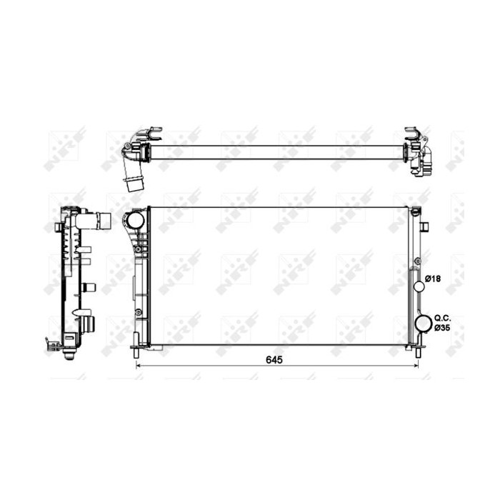 NRF Kühler, Motorkühlung 58185