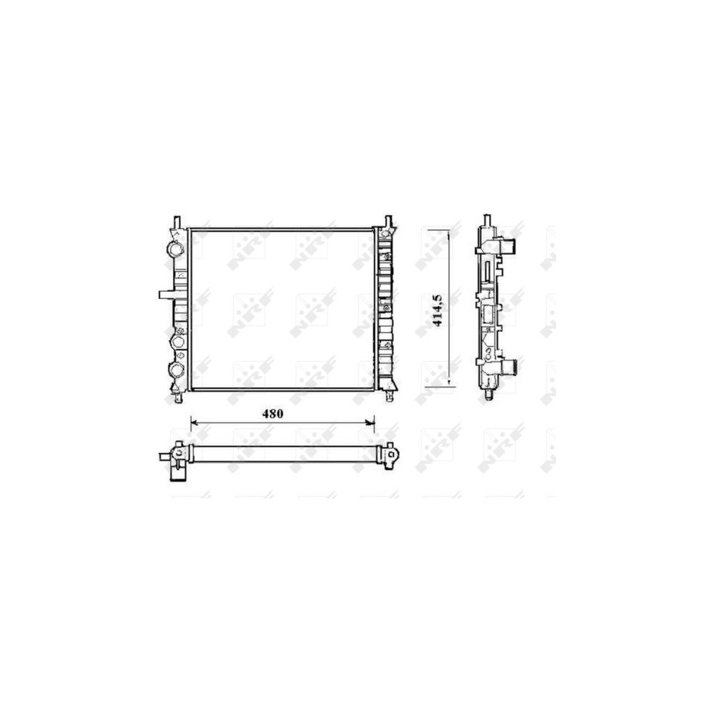 NRF Kühler, Motorkühlung 58191
