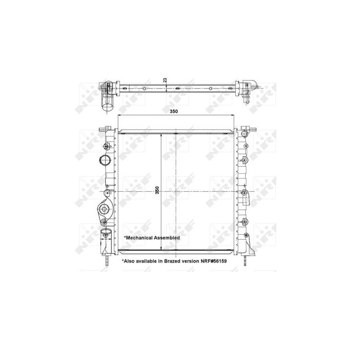 NRF Kühler, Motorkühlung 58196