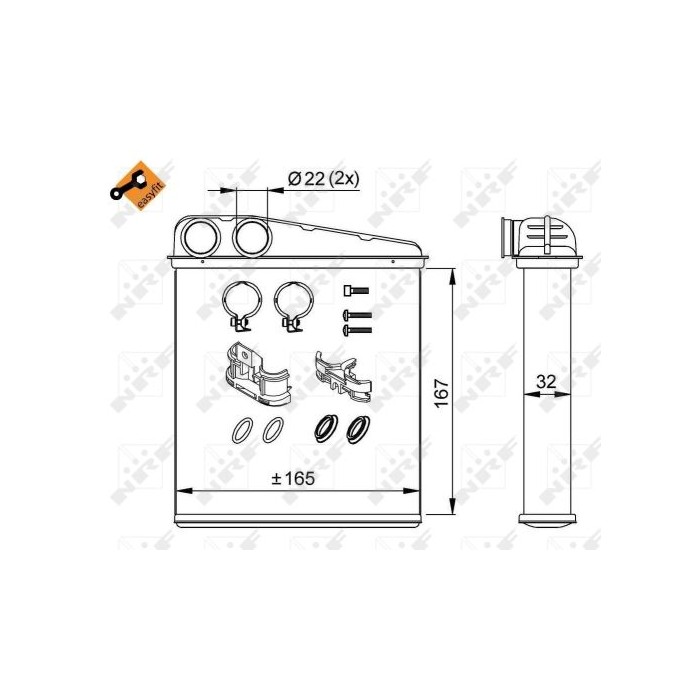NRF EASY FIT Wärmetauscher, Innenraumheizung 58211