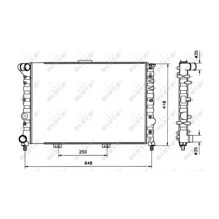 NRF Kühler, Motorkühlung 58216