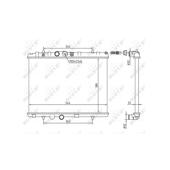 NRF Economy Class Kühler, Motorkühlung 58226A