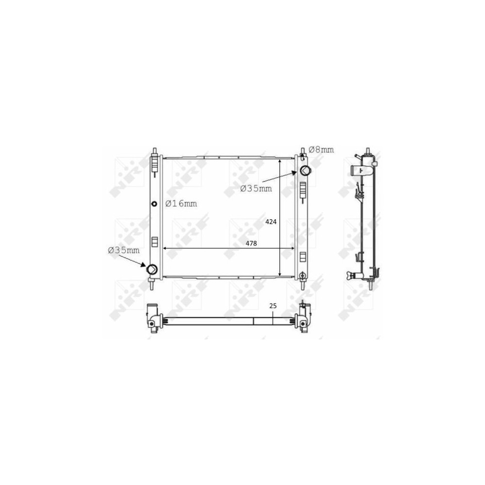 NRF Kühler, Motorkühlung 58231