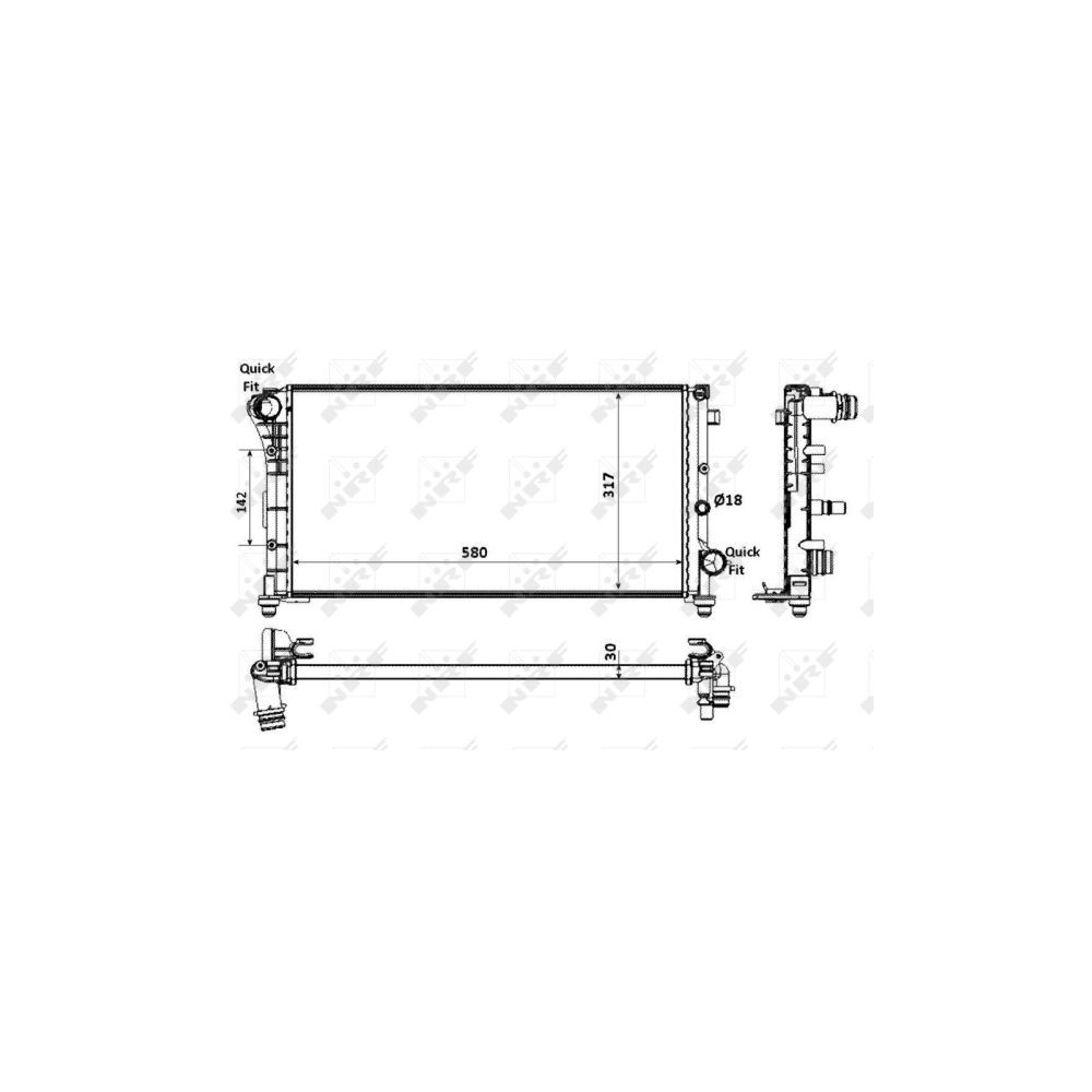 NRF Kühler, Motorkühlung 58237