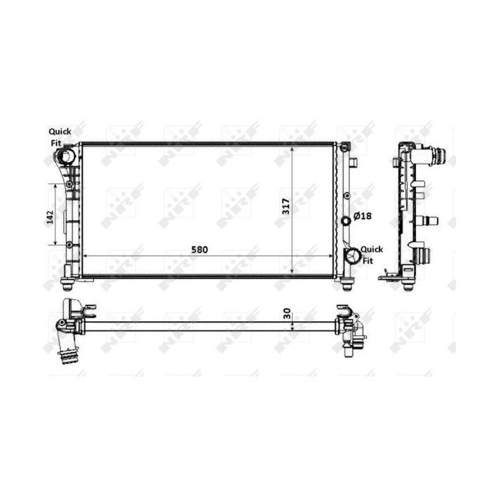NRF Kühler, Motorkühlung 58237